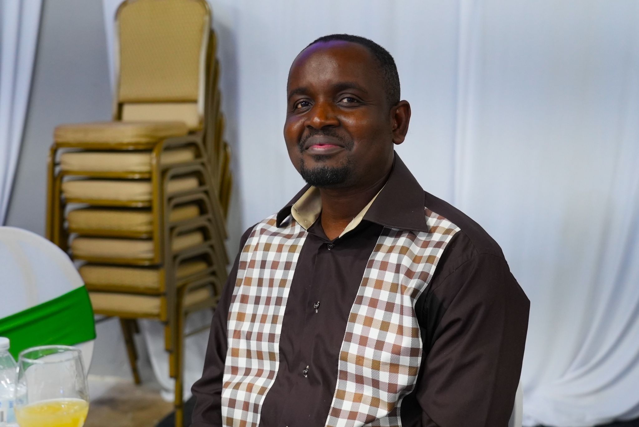 Congolese community members posing together at Independence Day gathering