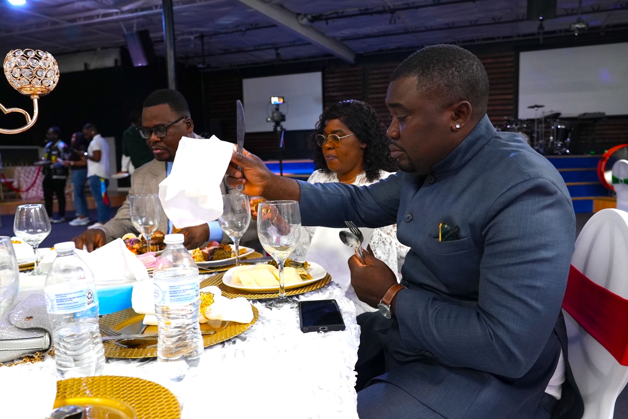 Congolese community members enjoying the Independence Day party