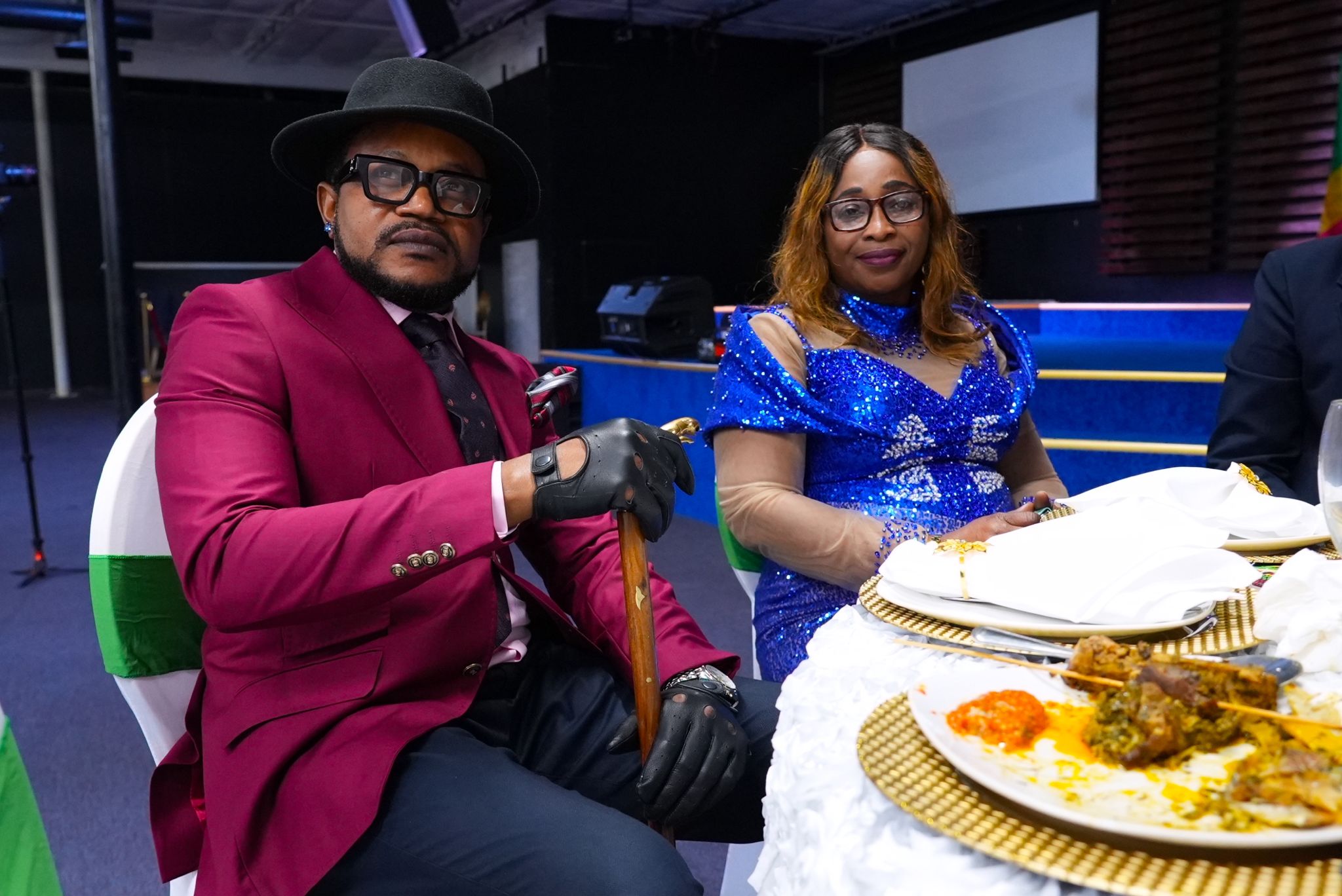 Evening Congolese Independence Day celebration with Republic of Congo flag decorations