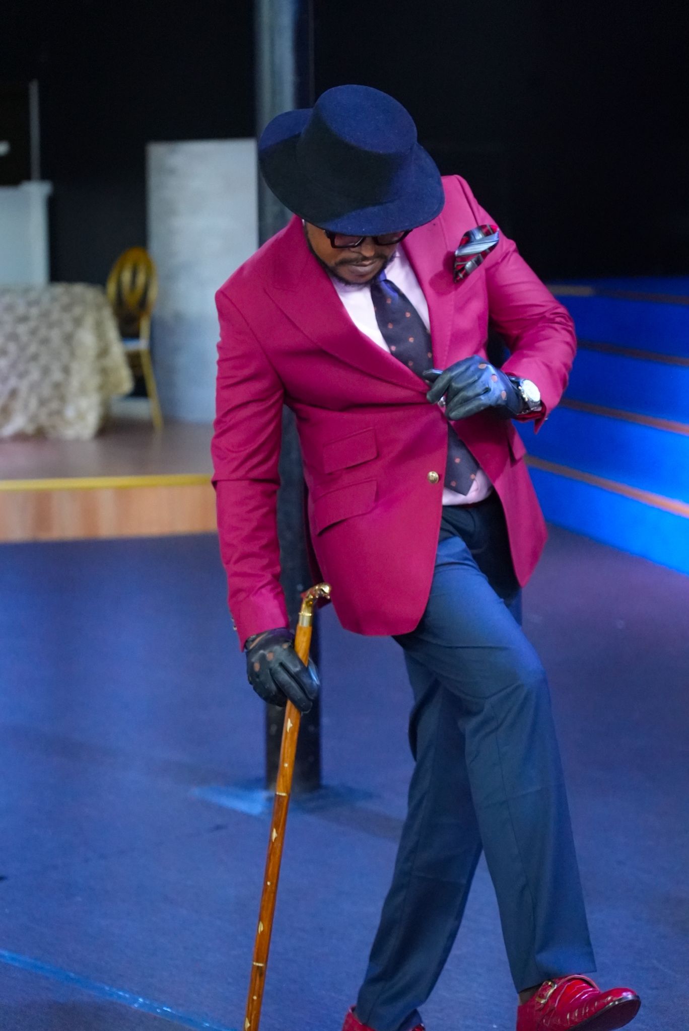 Republic of Congo flag-themed decorations at Congolese Independence Day celebration