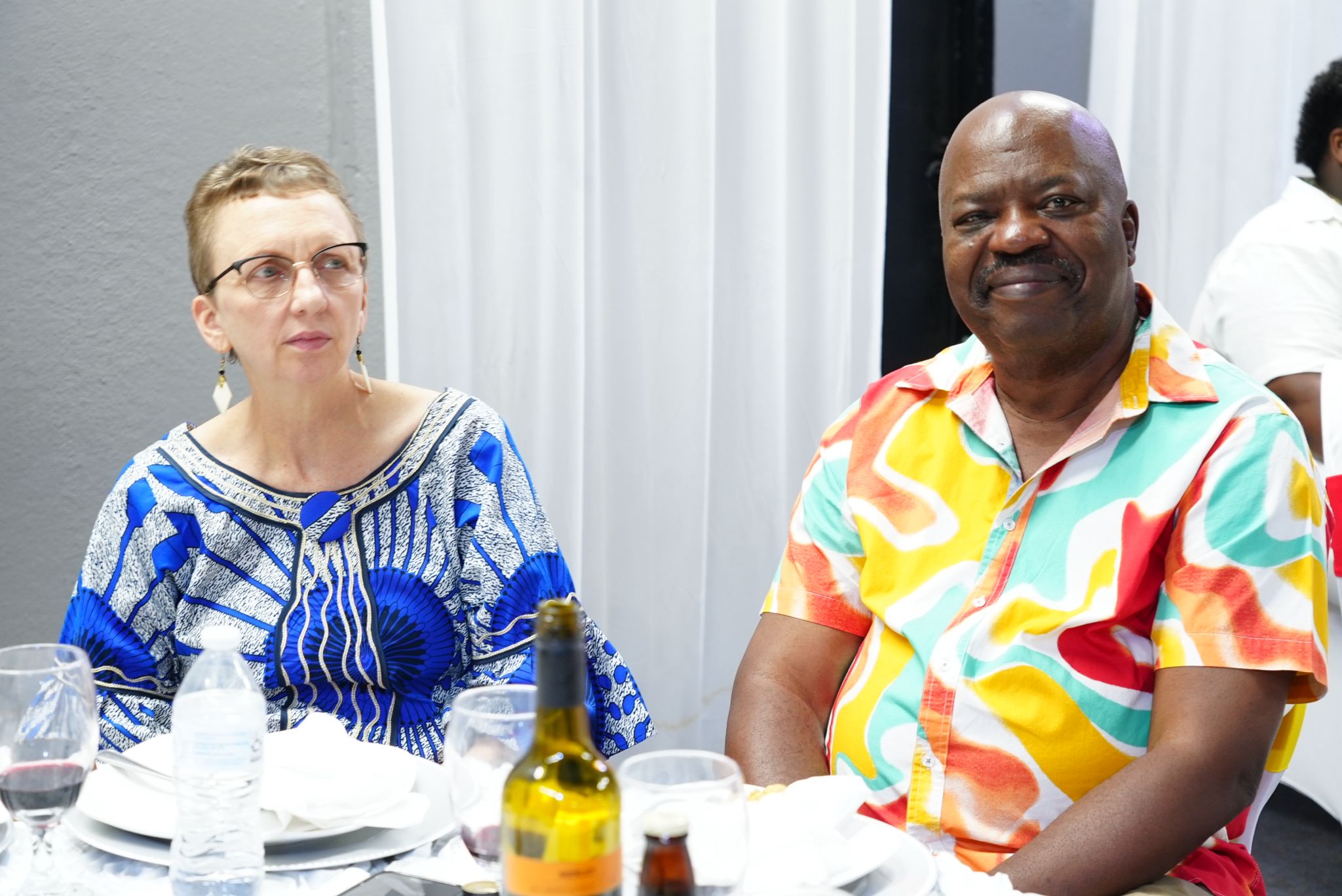 Congolese Independence Day group photo with Republic of Congo flag colors